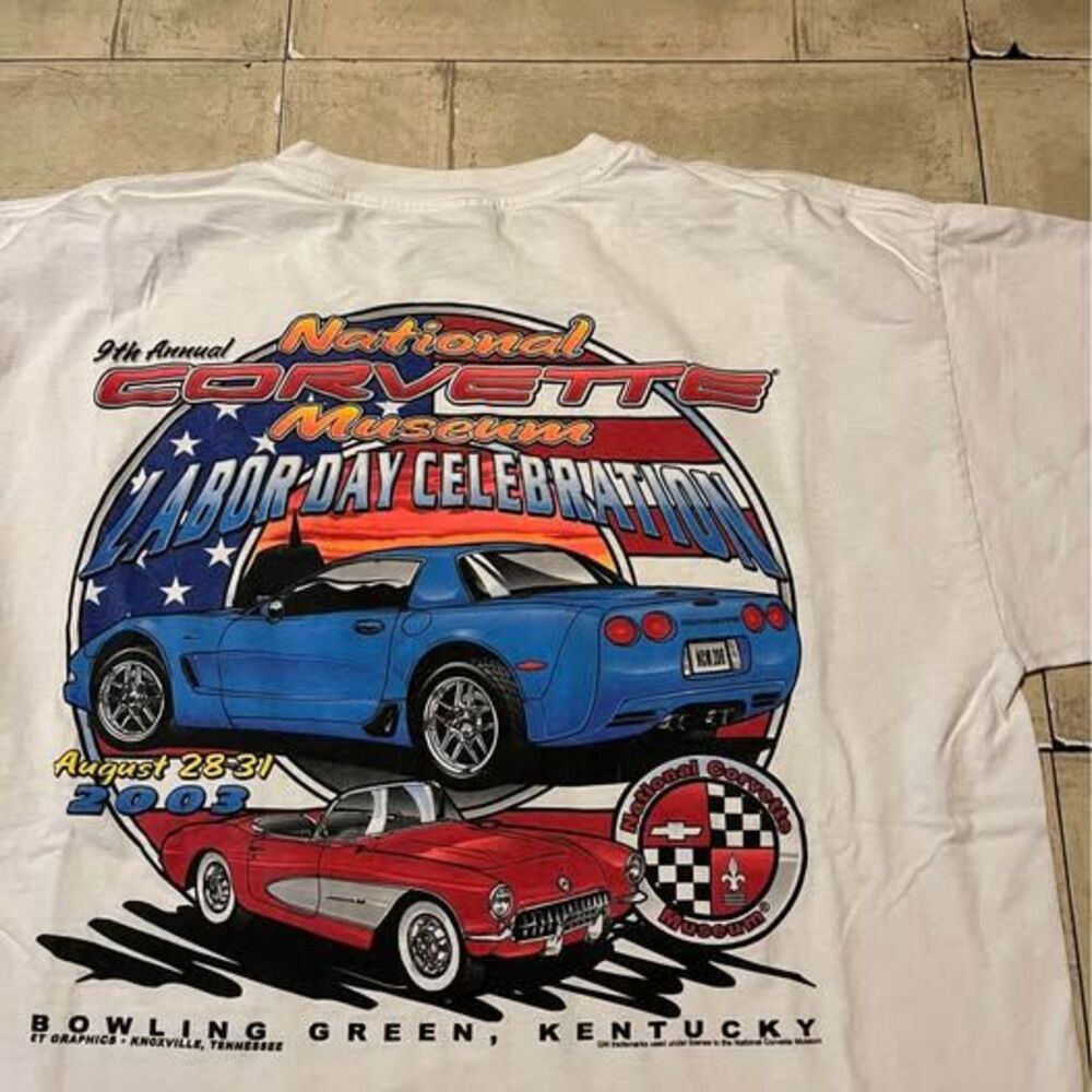 03 9th annual national corvette museum graphic tshirt size XL
